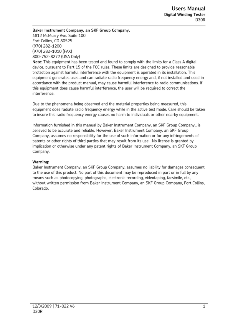Baker D30R user manual