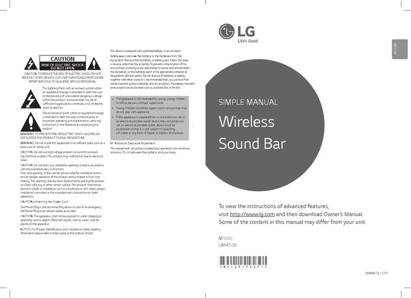 LG LAS453B Specification sheet