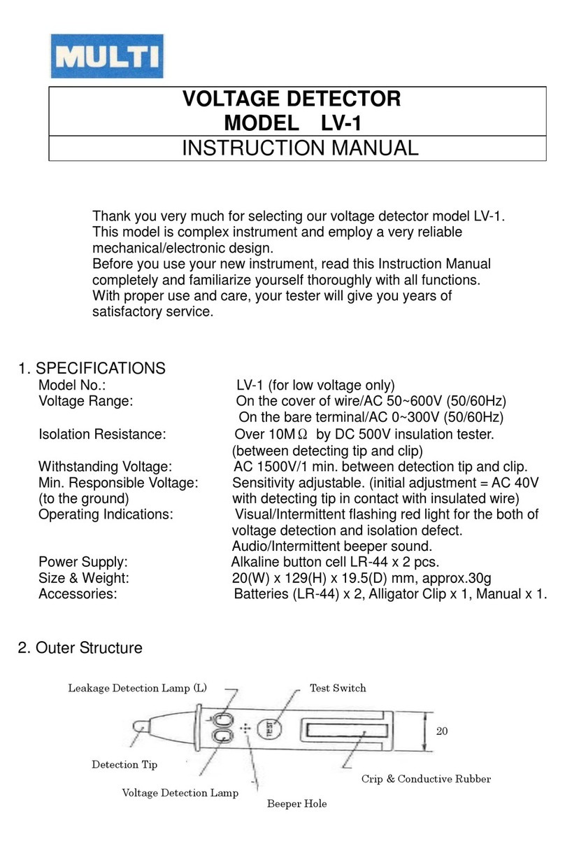 MULTI MEASURING INSTRUMENTS CO.,LTD. LV-1 instruction manual
