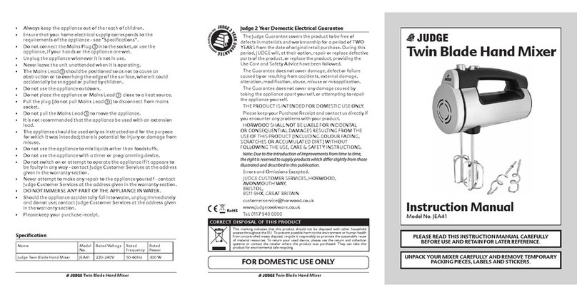Judge JEA41 instruction manual