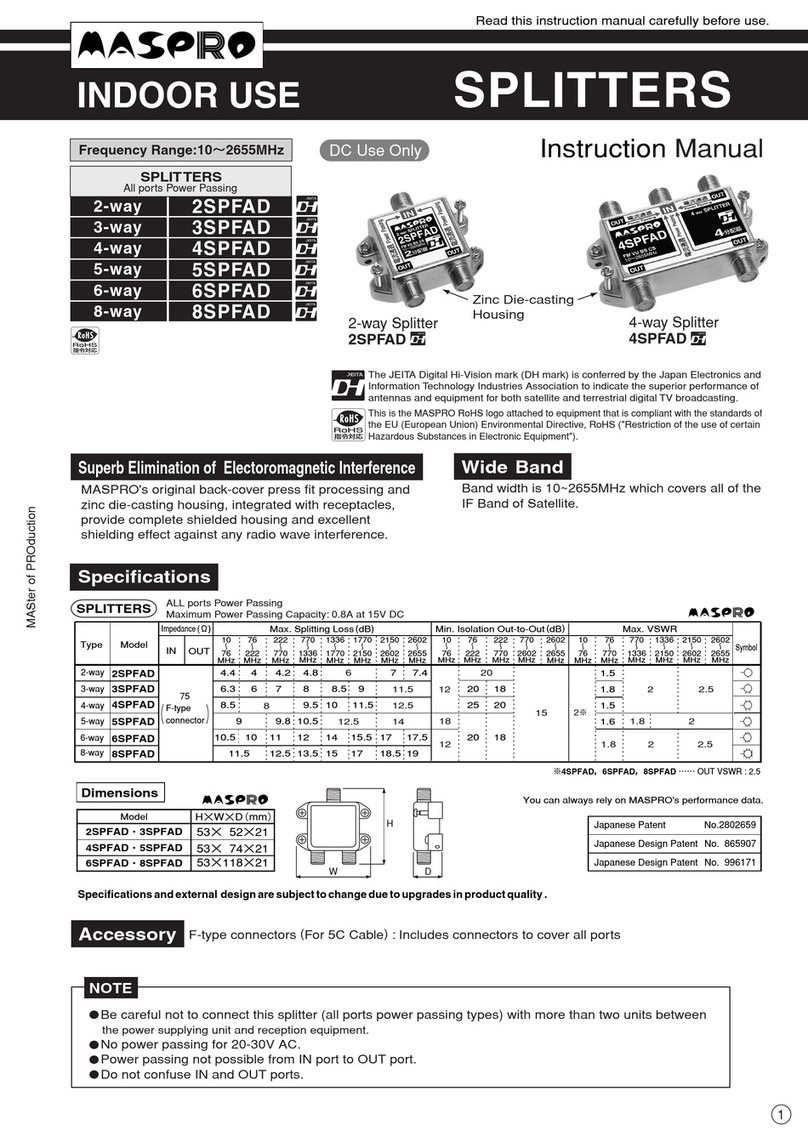 Maspro 2SPFAD instruction manual