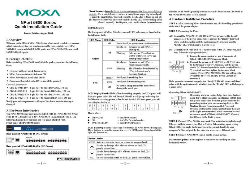 Moxa Technologies NPort 5610-16 User manual