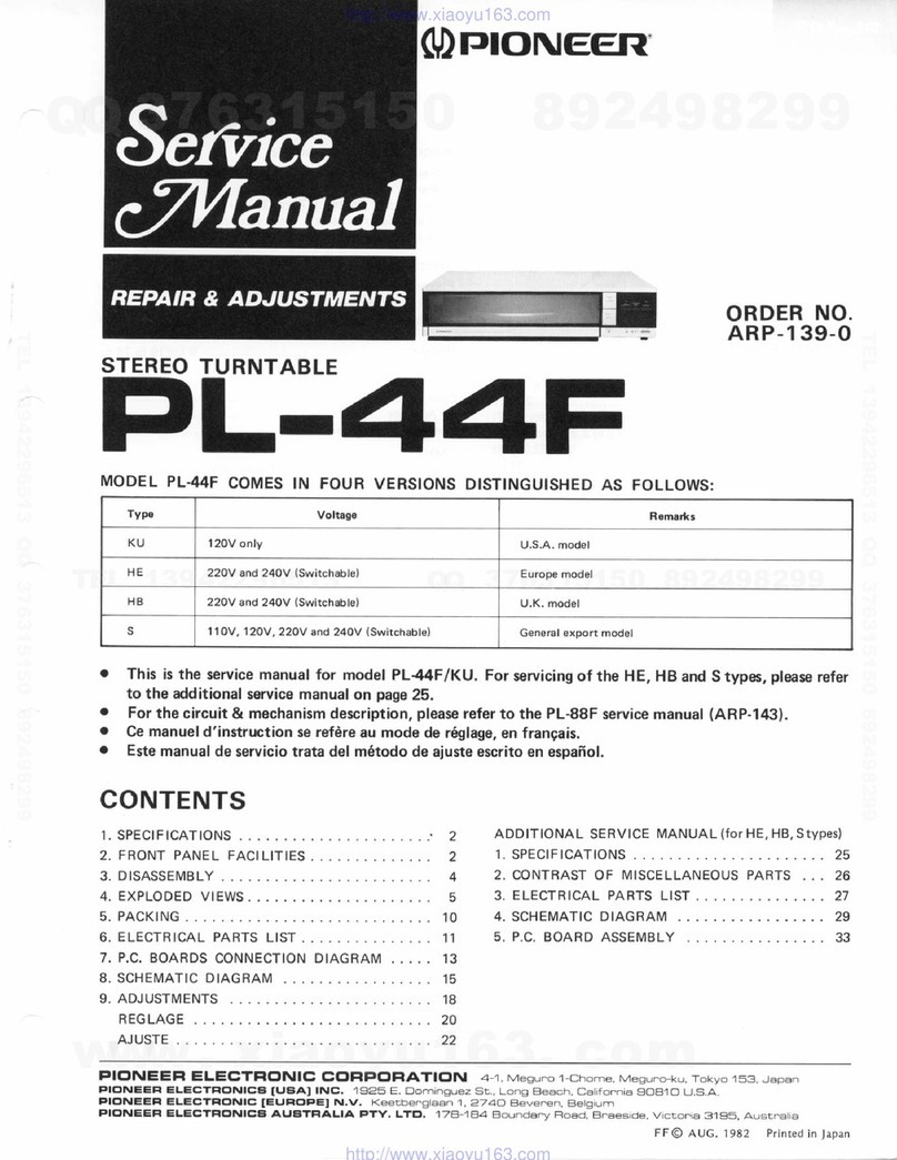 Pioneer PL-44F User manual