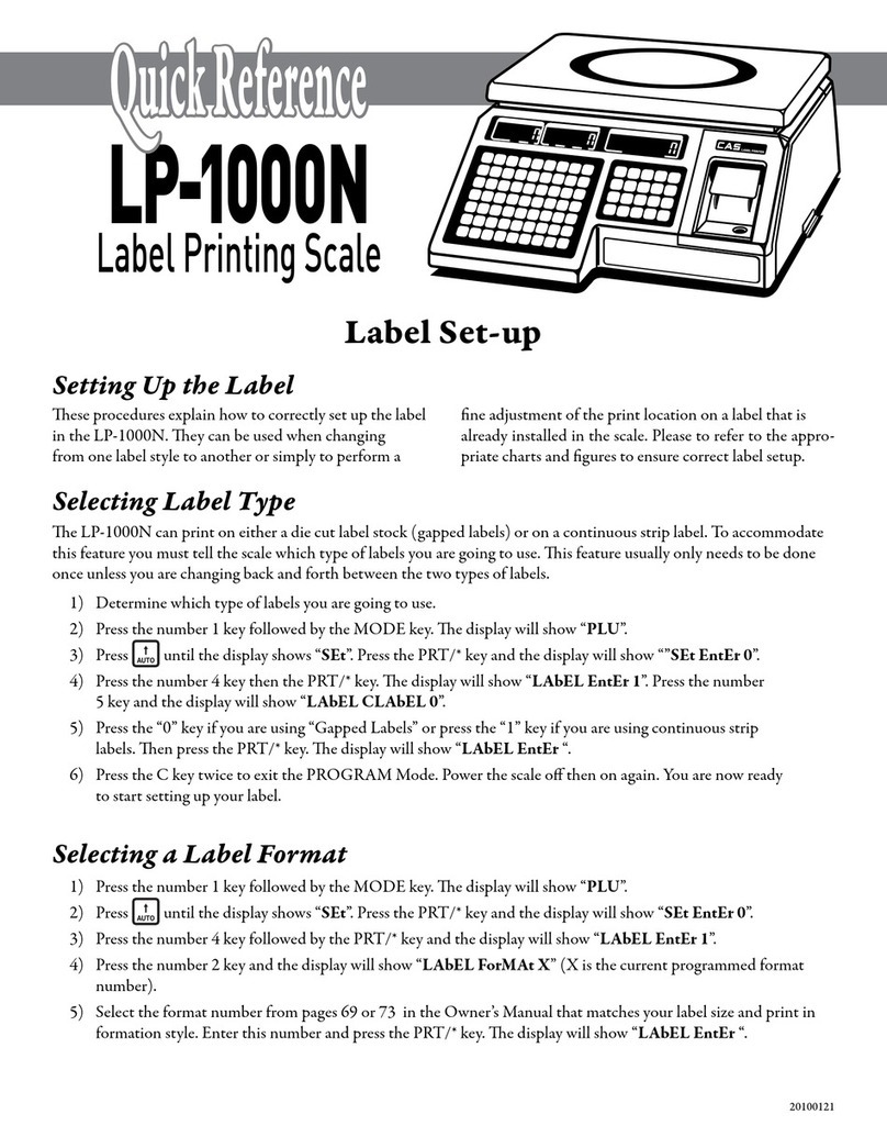 CAS Scale LP-1000N series User manual CAS Scale LP-1000N series User manual