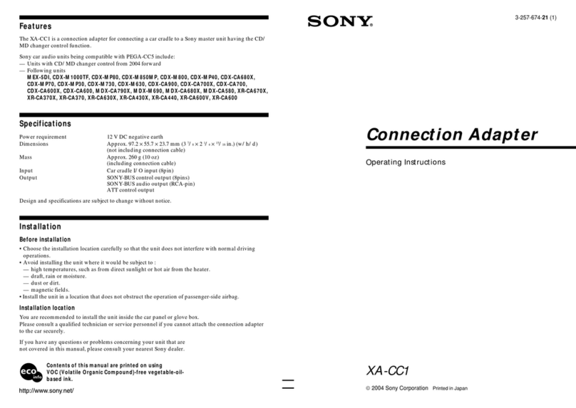 Sony XA-CC1 User manual