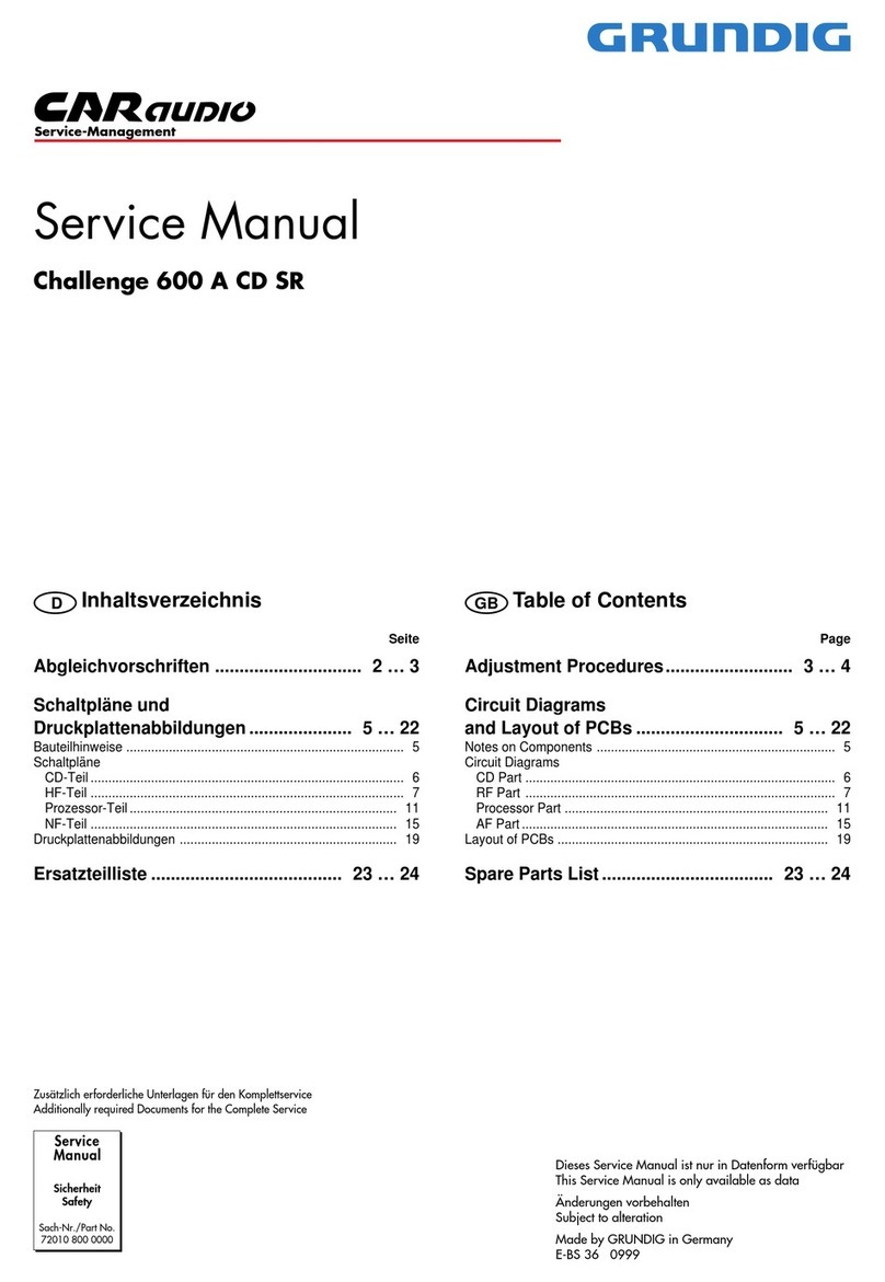 Grundig Challenge 600 A CD SR User manual