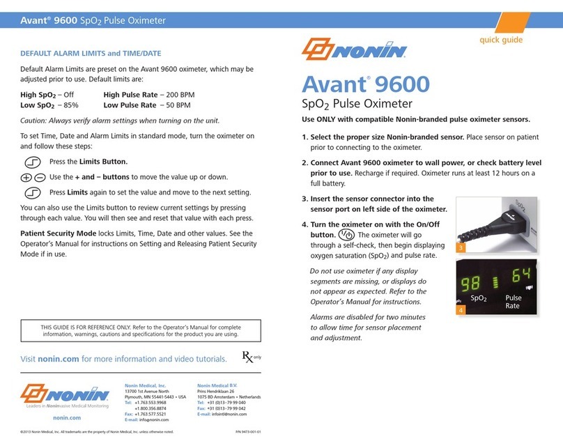 Nonin Avant 9600 User manual