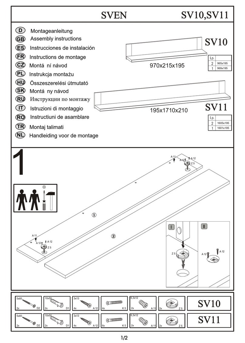 Meble Dolmar SV10 Assembly instructions