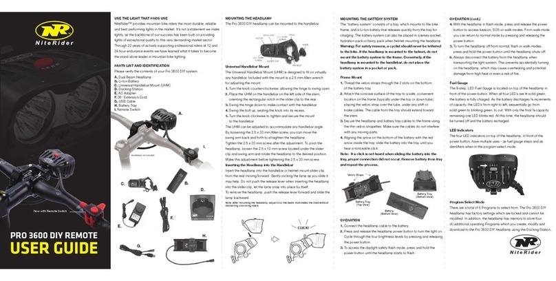 NiteRider PRO 3600 DIY REMOTE user guide