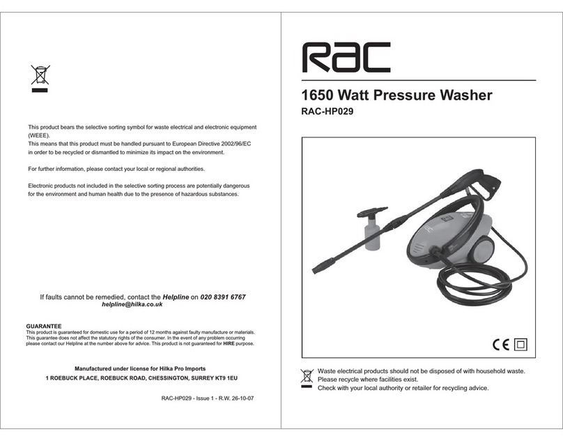 Rac HP029 User manual