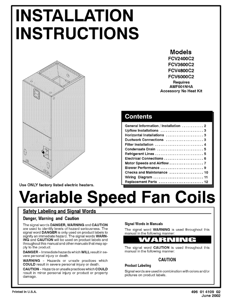 ICP FCV2400C2 Installation instructions and owner's manual