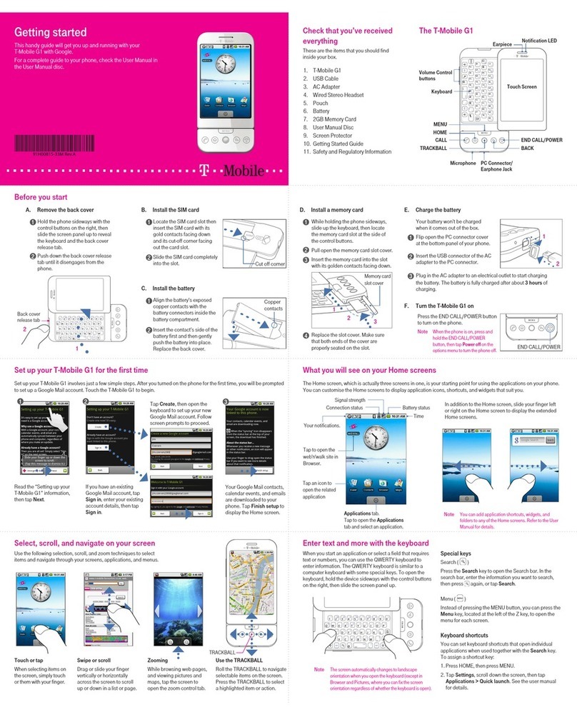 T-Mobile G1 User manual
