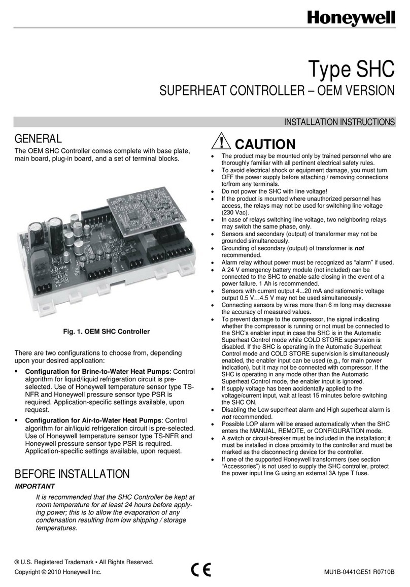 Honeywell SHC Series User manual