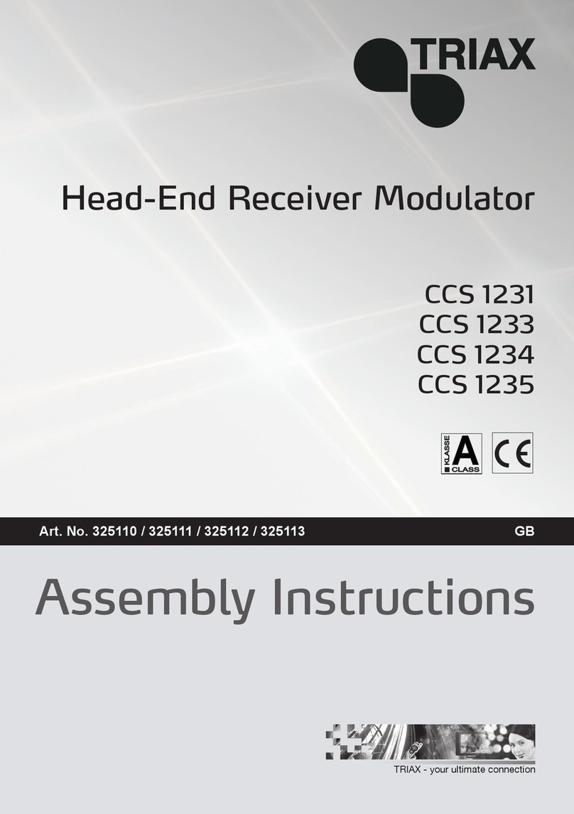 Triax CCS 1231 User manual