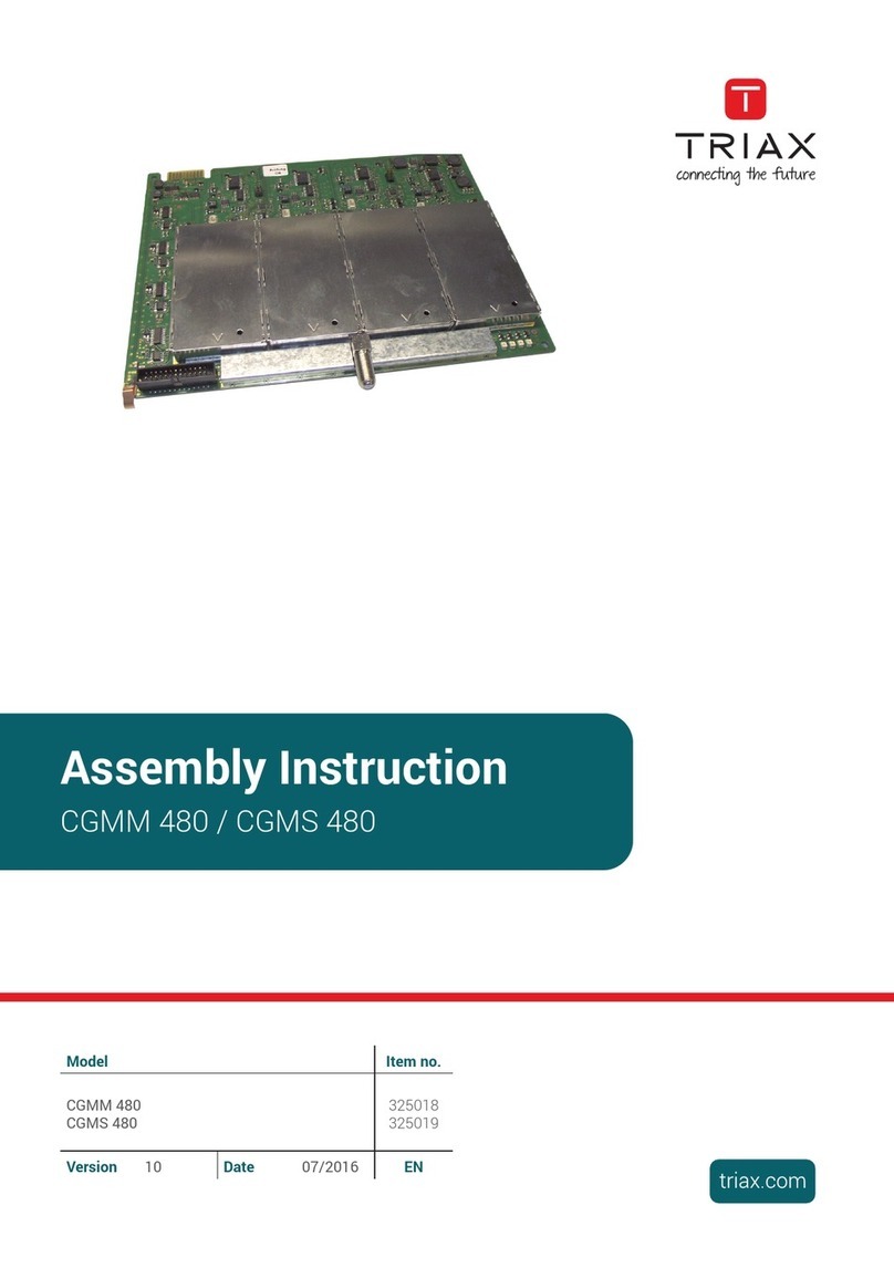 Triax CGMM 480 User manual