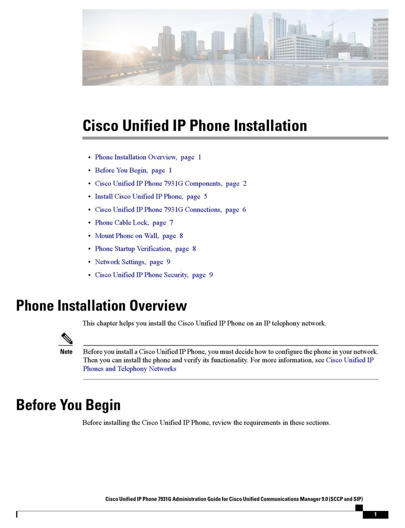 Cisco 7931G - Unified IP Phone VoIP Instruction Manual