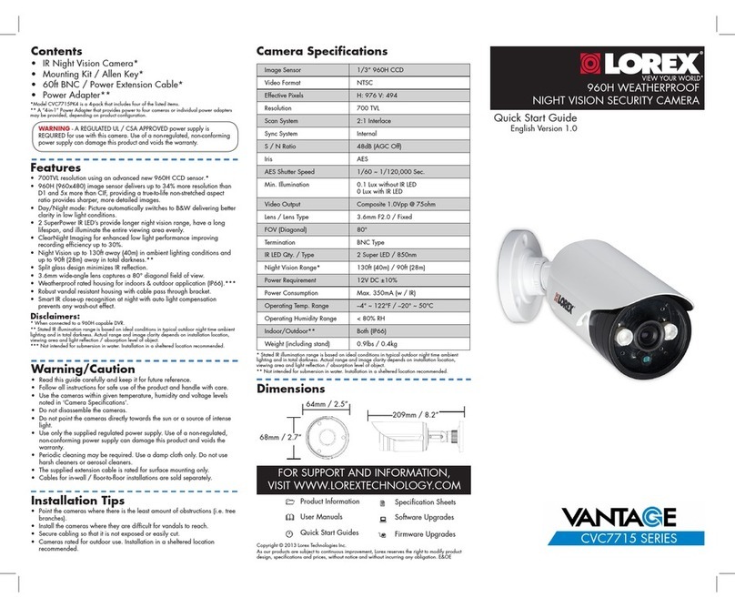 Lorex CVC7715 SERIES User manual