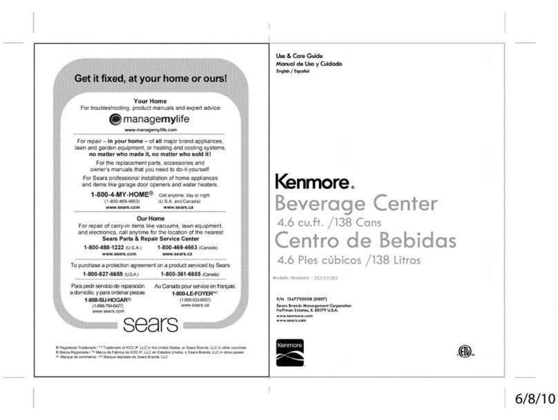Kenmore 99283 Use & care guide