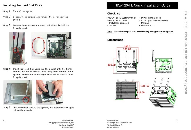 AXIOMTEK rBOX120-FL User manual