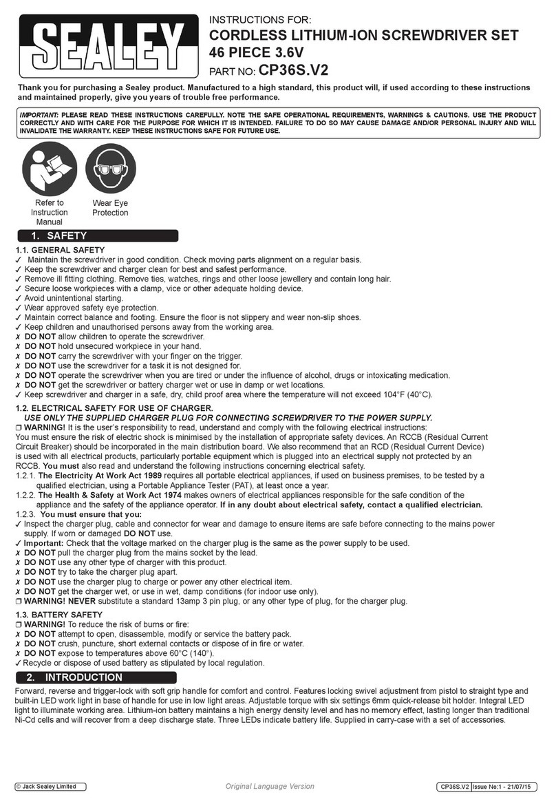Sealey CP36S.V2 User manual