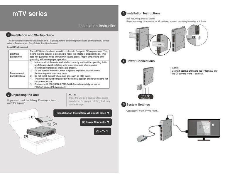 weintek mTV series Installation instruction