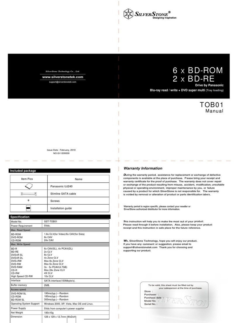 SilverStone SST-TOB01 User manual