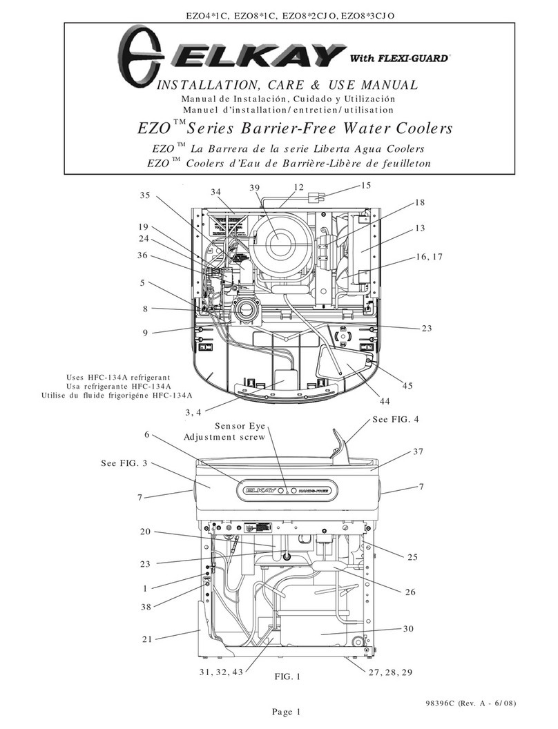 Elkay EZO4-1C, EZO8-1C, EZO8-2CJO, EZO8-3CJO Installation manual
