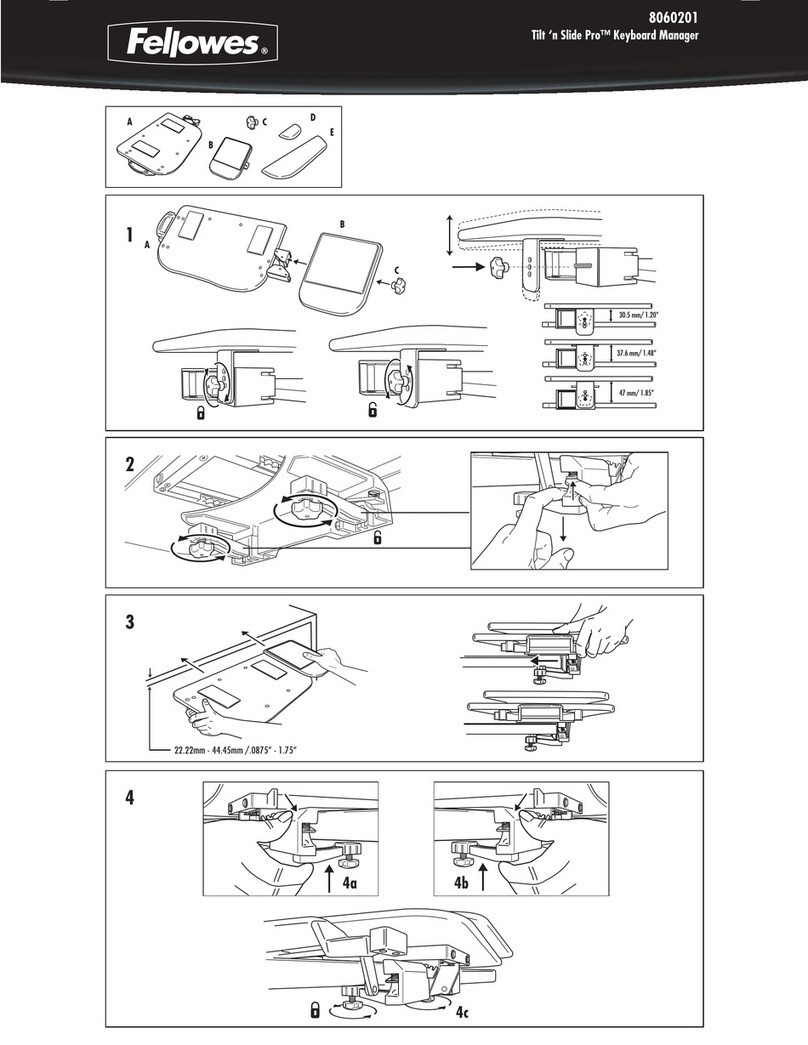 Fellowes Tilt ‘n Slide Pro 8060201 User manual