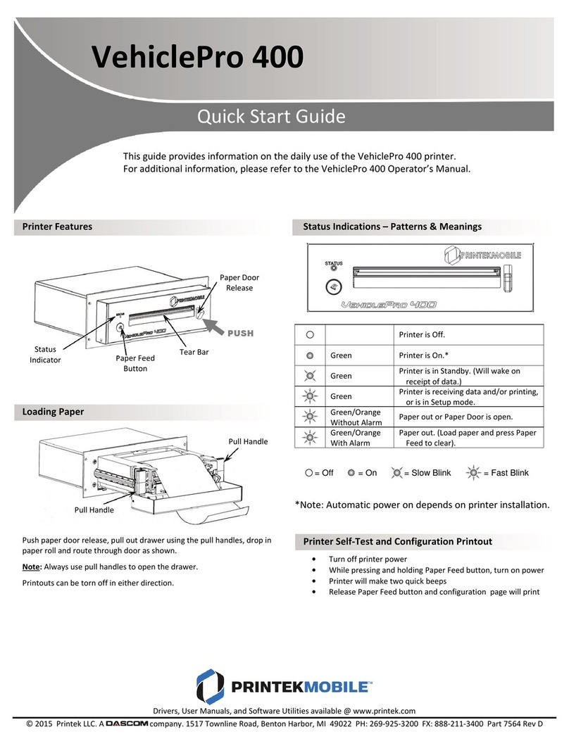 Printekmobile VehiclePro 400 User manual