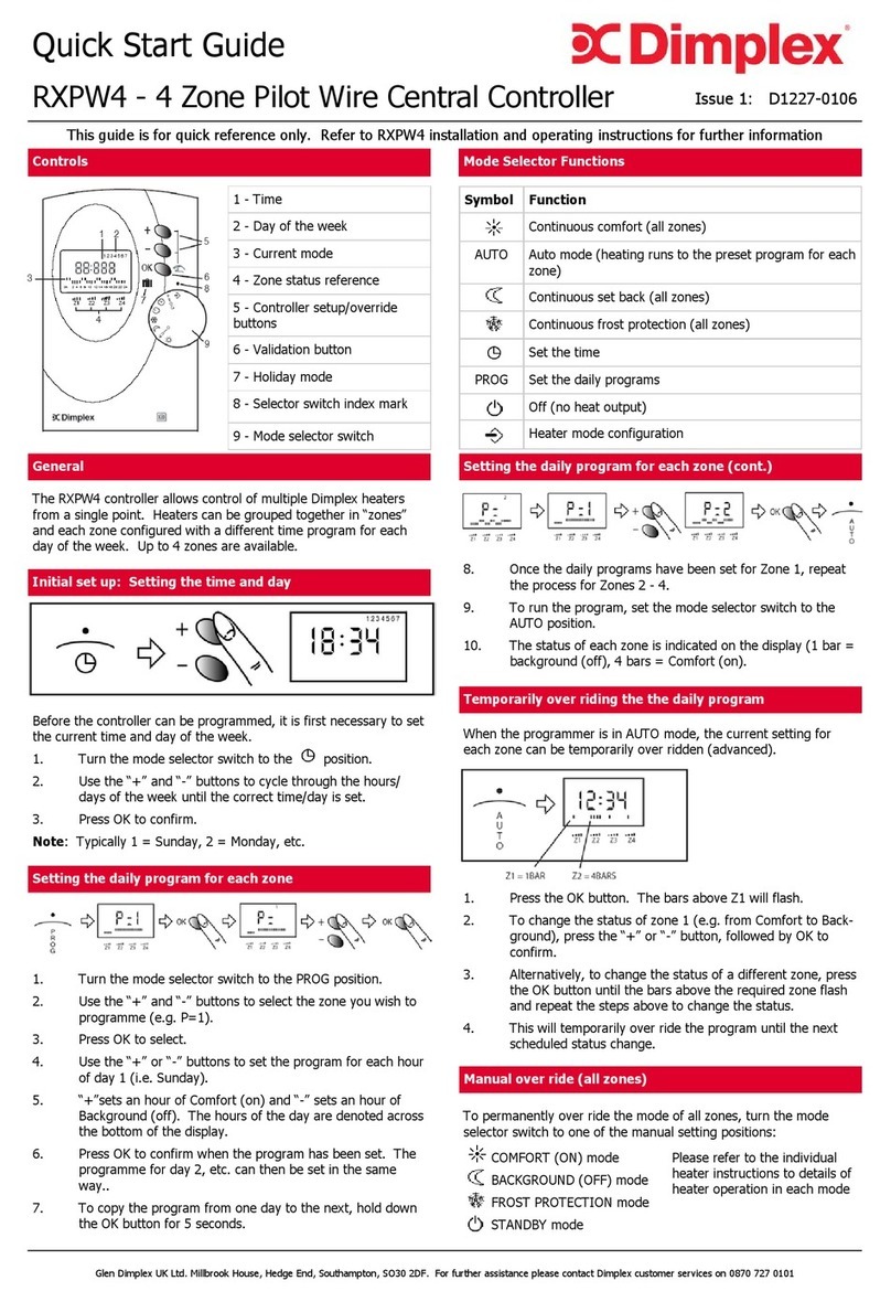 Dimplex RXPW4 quick start guide