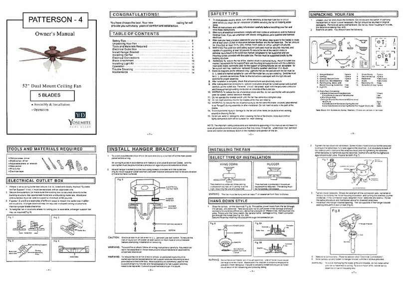 Yosemite PATTERSON-4 User manual