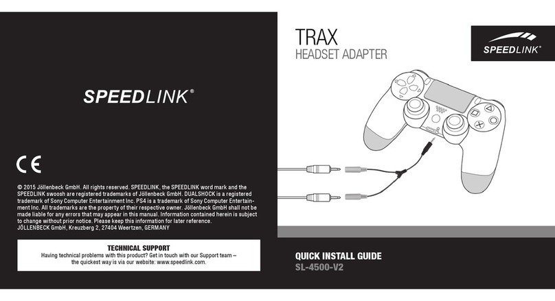 Speed Link TRAX Quick install guide