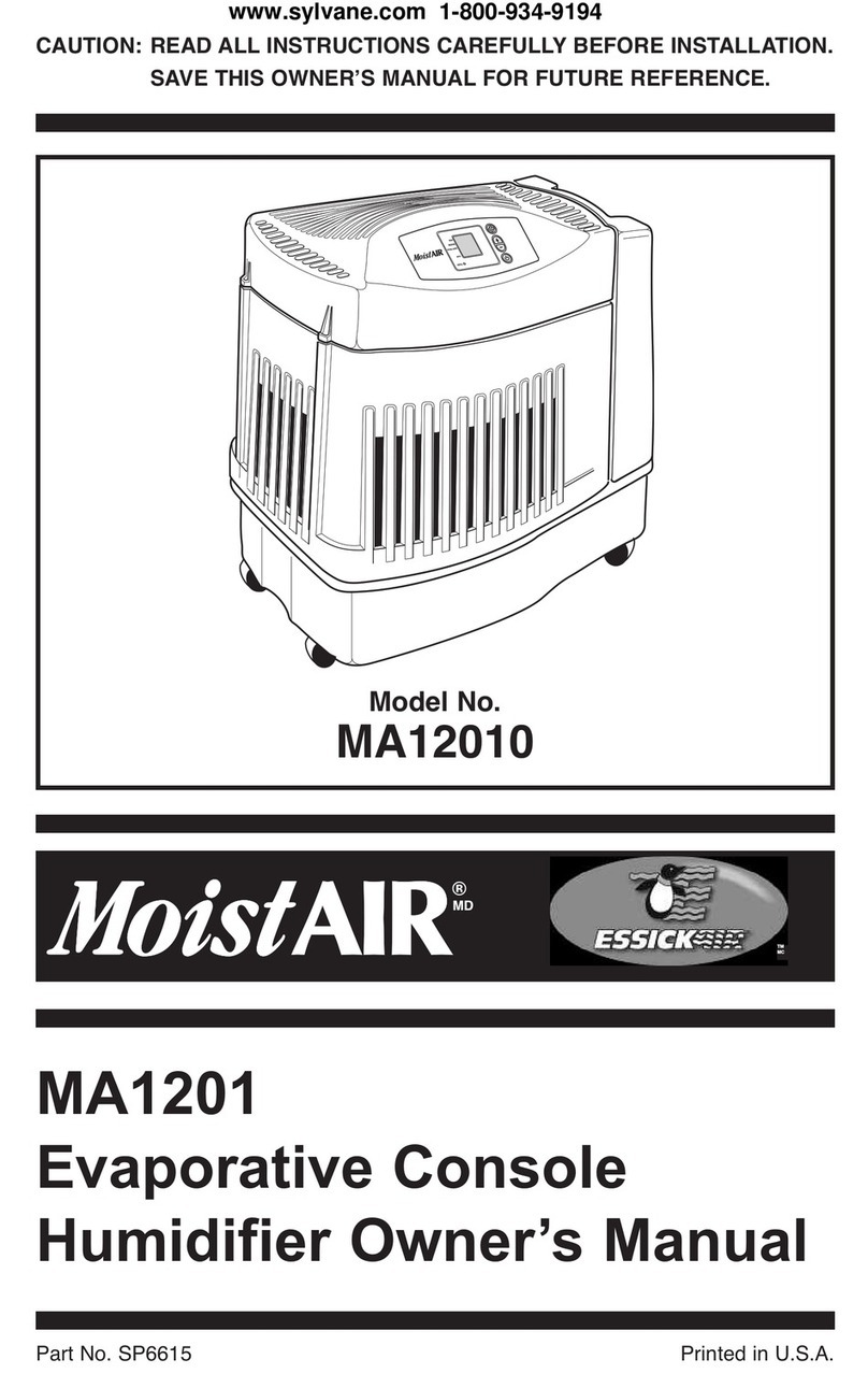 MoistAir MA12010 owner's manual