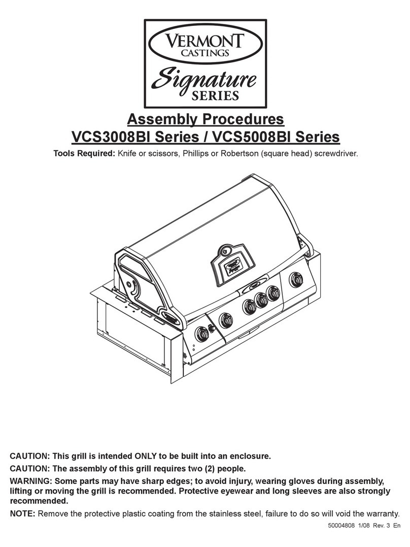 Vermont Castings VCS3008B Series, VCS3008BI Series, VCS4008 Series, VCS5008 Series,... Assembly procedures Vermont Castings VCS3008B Series, VCS3008BI Series, VCS4008 Series, VCS5008 Series,... Assembly procedures