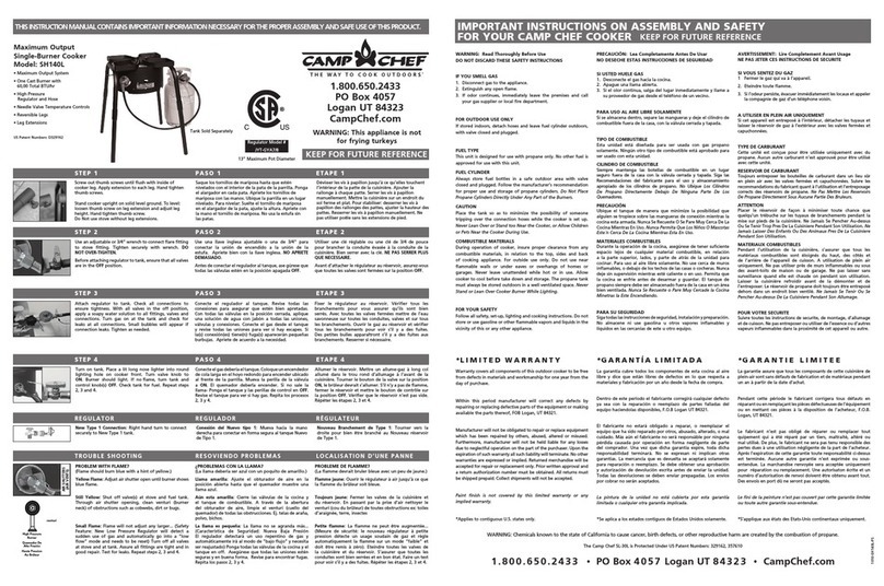 Camp Chef SH140L instruction manual