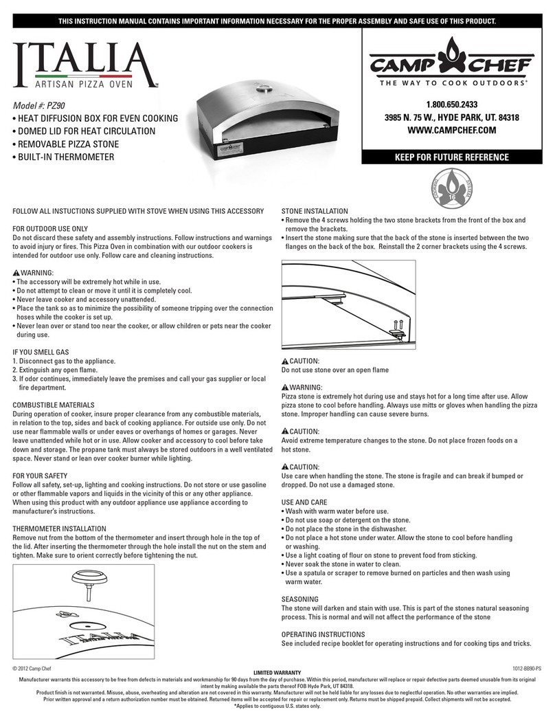 Camp Chef PZ90 instruction manual
