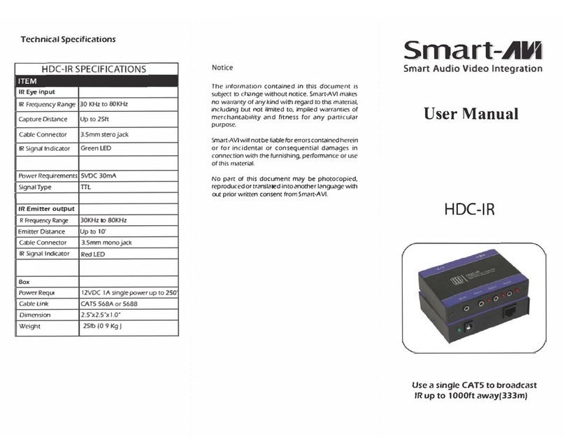 SMART-AVI HDC-IR User manual