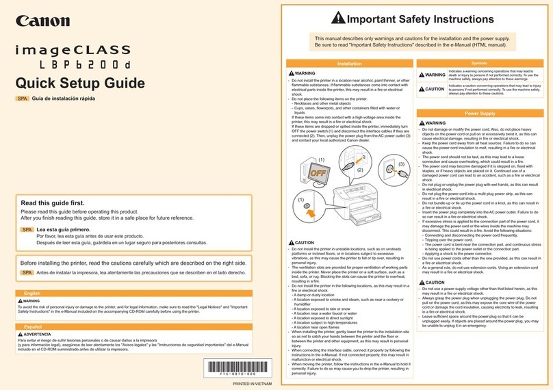 Canon ImageCLASS LBP200d User manual