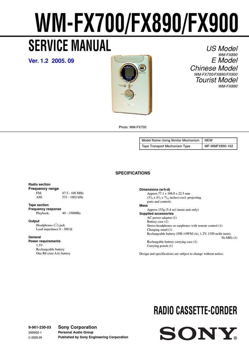 Sony Walkman WM-FX700 User manual
