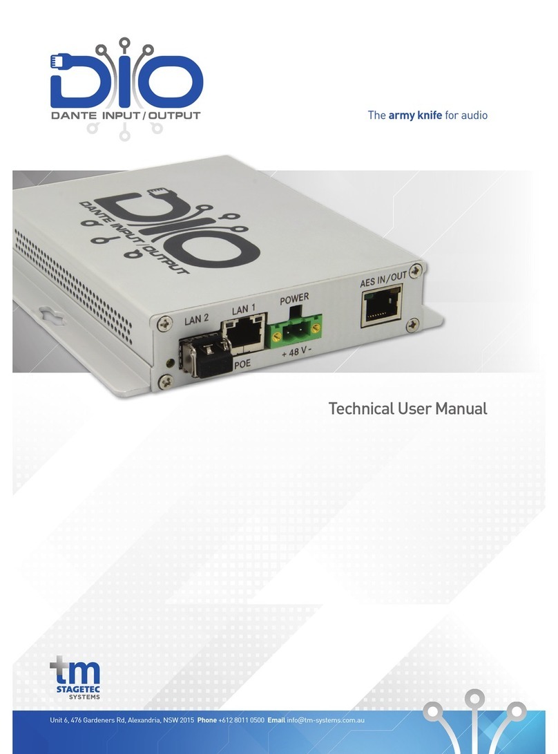 TM Stagetec Systems DIO Technical  user's manual