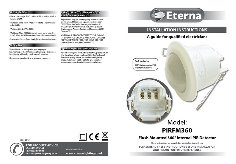 Eterna PIRFM360 installation guide