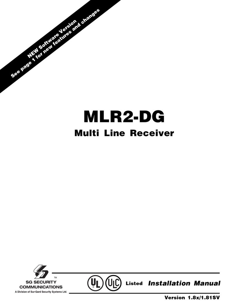 SG Security Communications MLR2-DG User manual