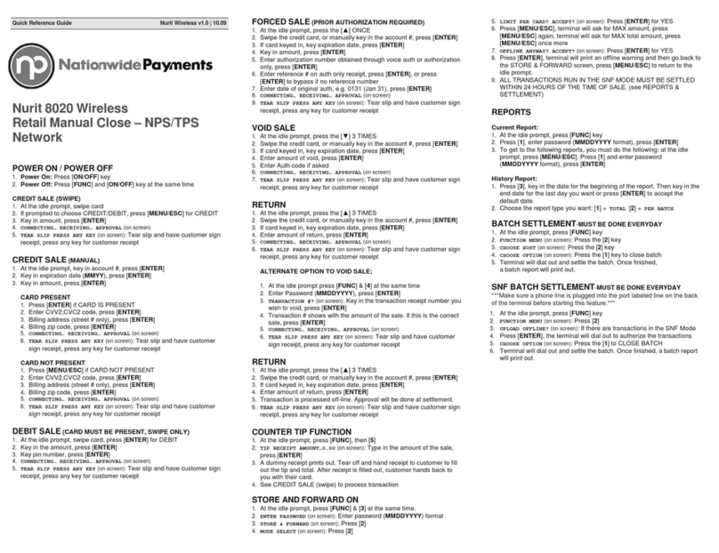 VeriFone NURIT 8020 User manual