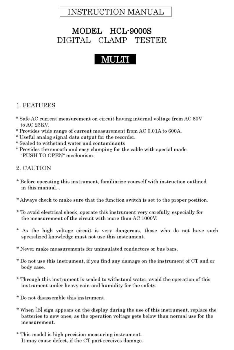 MULTI MEASURING INSTRUMENTS CO.,LTD. HCL-9000S instruction manual
