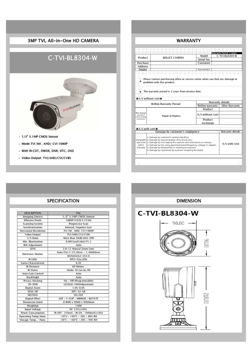Digiguard C-TVI-BL8304-W manual