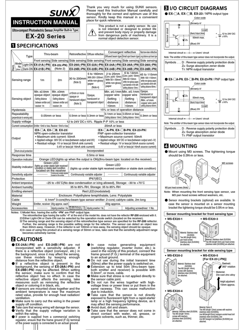 Sunx EX-21A User manual