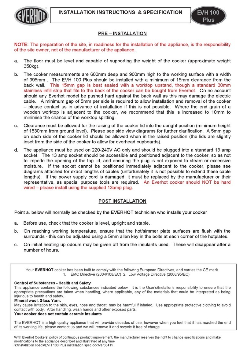 EverHot EVH 100 Plus installation instructions EverHot EVH 100 Plus installation instructions