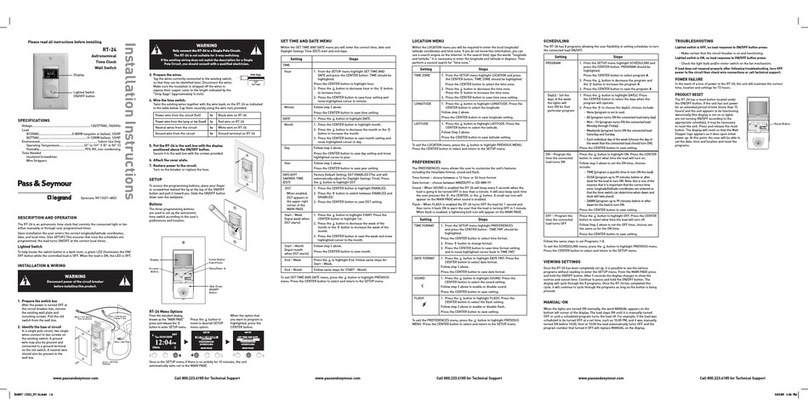 pass & seymour RT-24 User manual pass & seymour RT-24 User manual