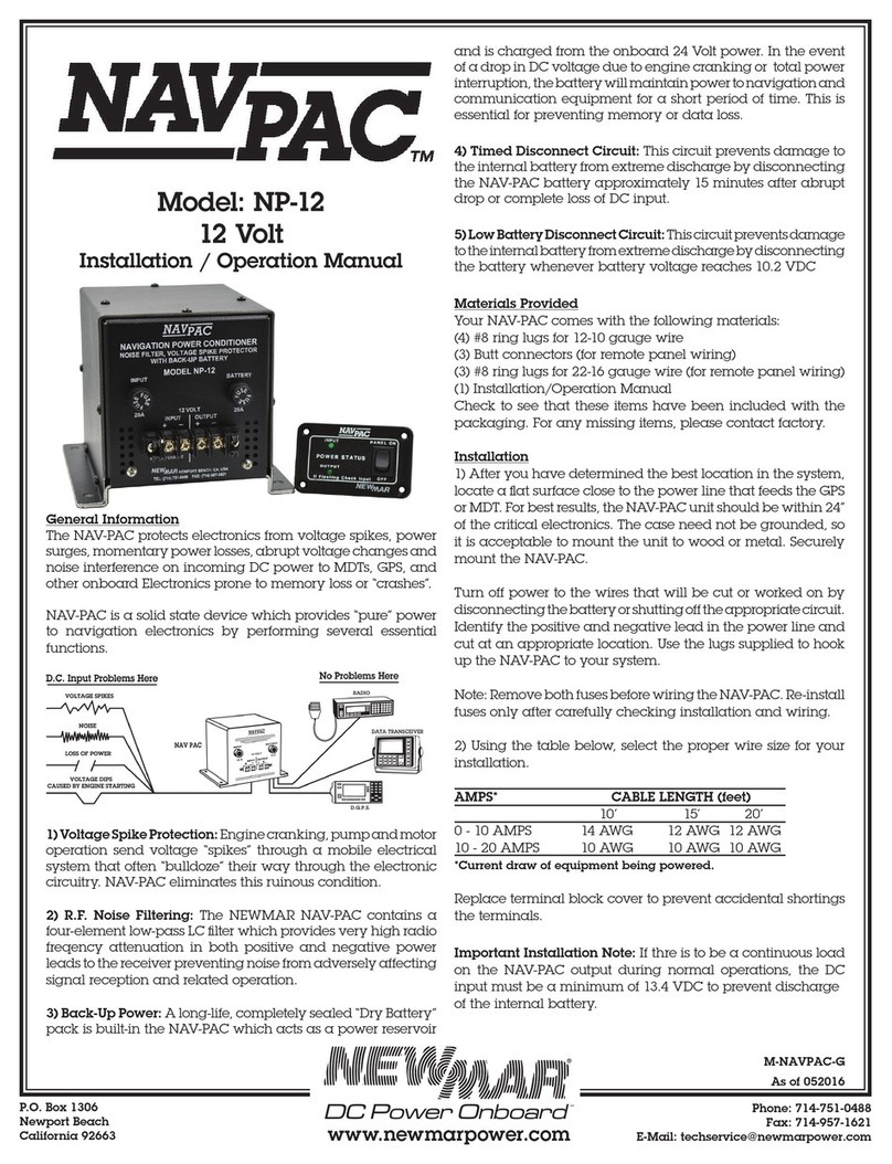 NewMar NAV-PAC NP-12 Installation & operation manual NewMar NAV-PAC NP-12 Installation & operation manual