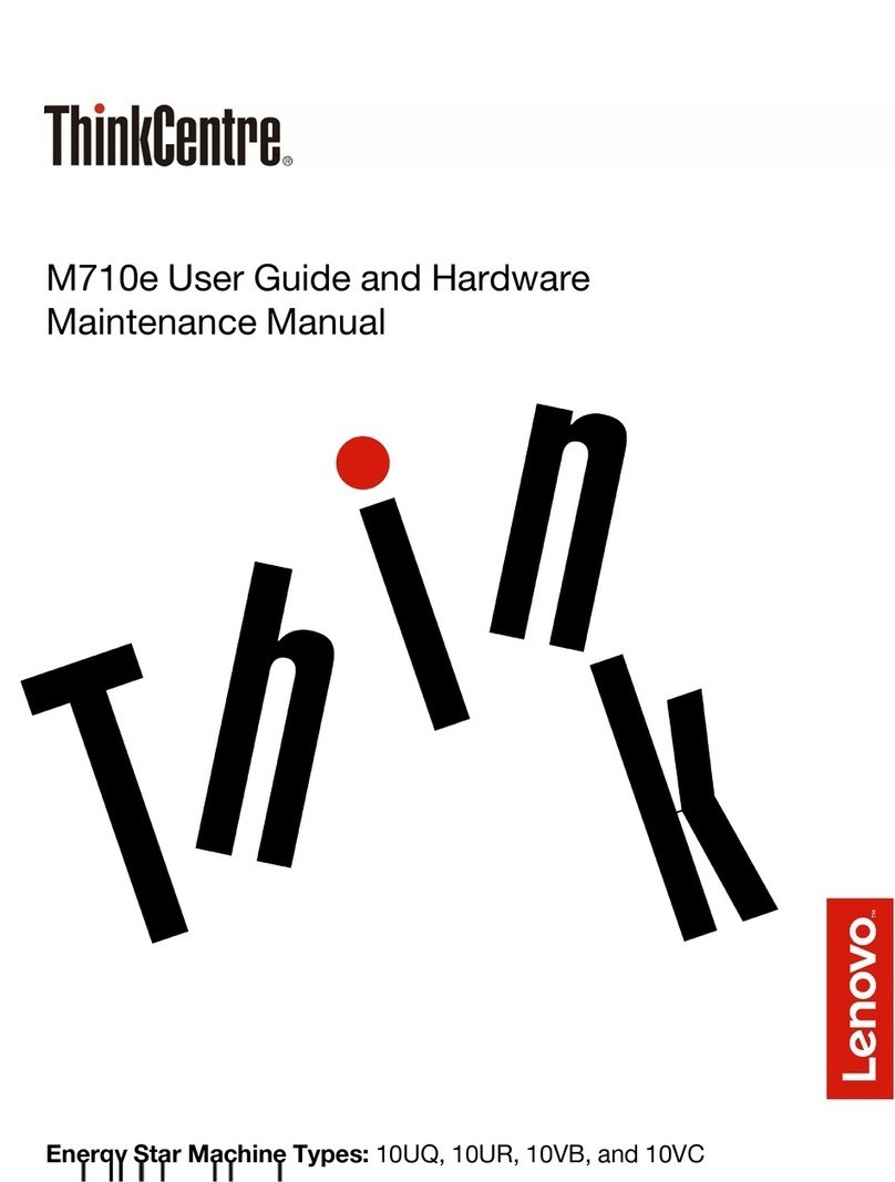 Lenovo ThinkCentre M710e User guide and hardware maintenance manual